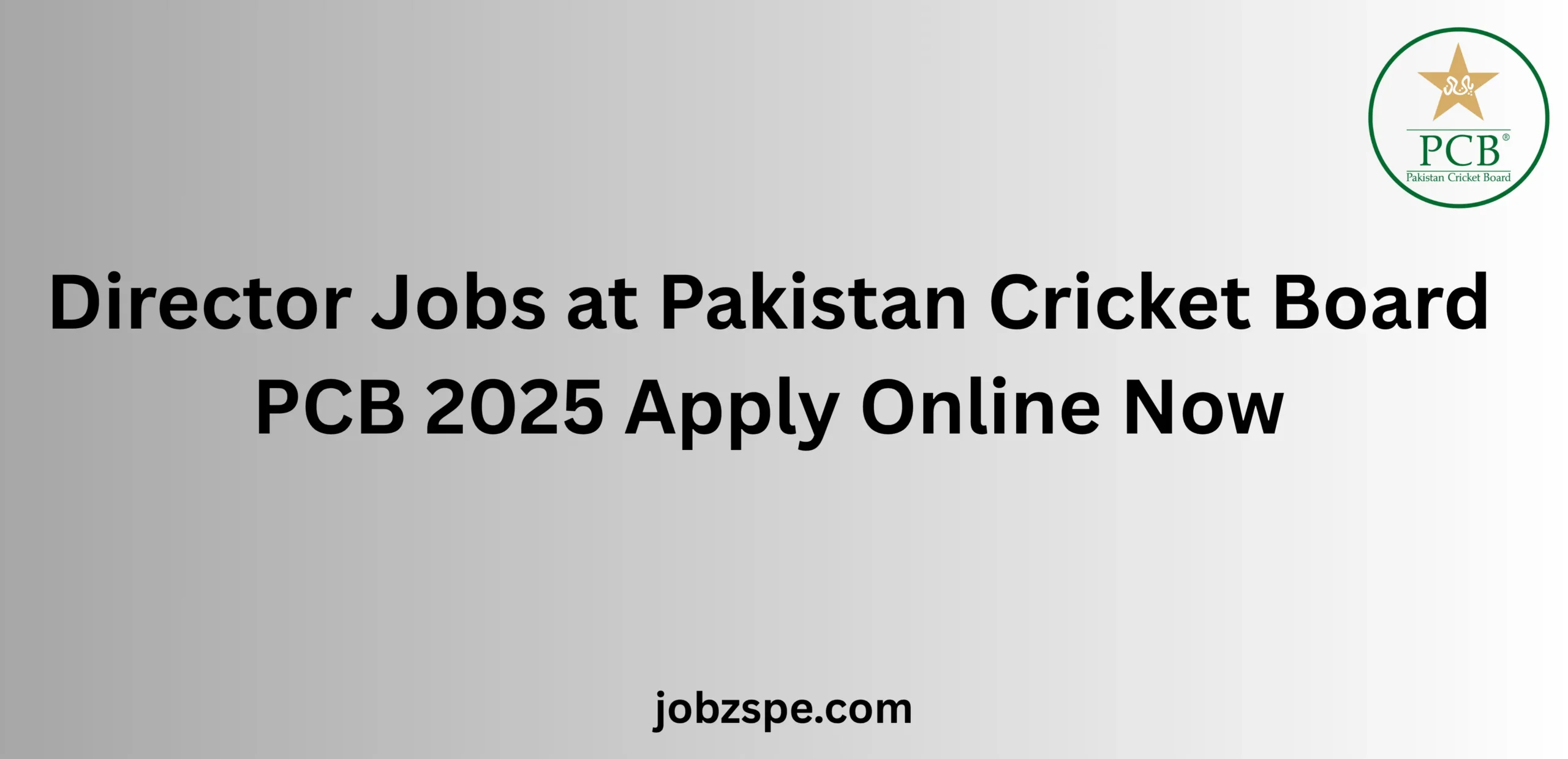 Director Jobs at Pakistan Cricket Board PCB 2025 Apply Online Now